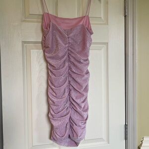 Small pink dress with Ruchin on both sides and back